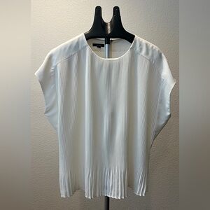 Alfani Women's Cream Pleated Blouse Size XXL